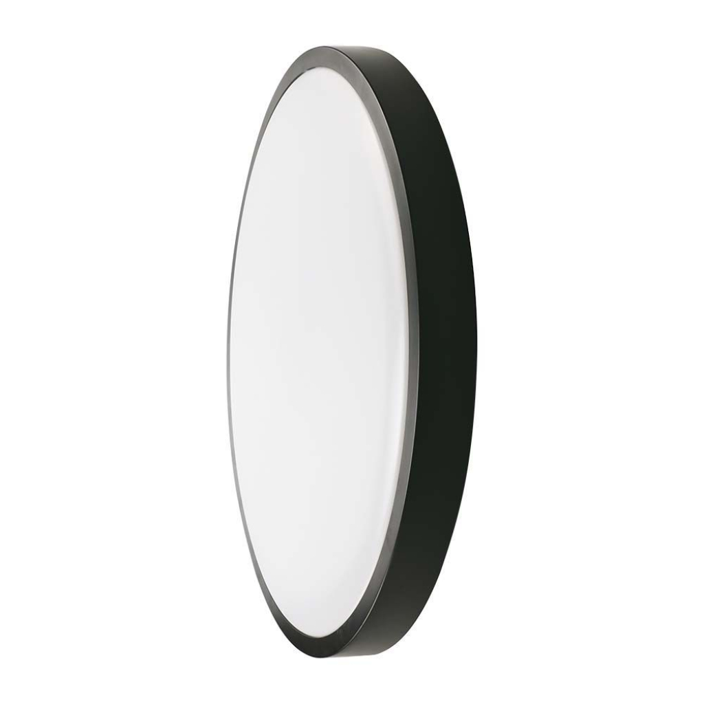 ¬[VZ15268] PLAFÓN LED 18W REDONDO MARCO NEGRO IP44 4000K