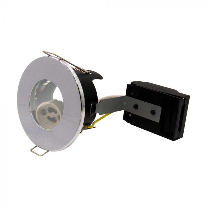 ¬[VZ153682] DOWNLIGHT PARA GU10 CON CLASIFICACIÓN CONTRA FUEGO SIN CANALES IP65 BISEL CROMADO
