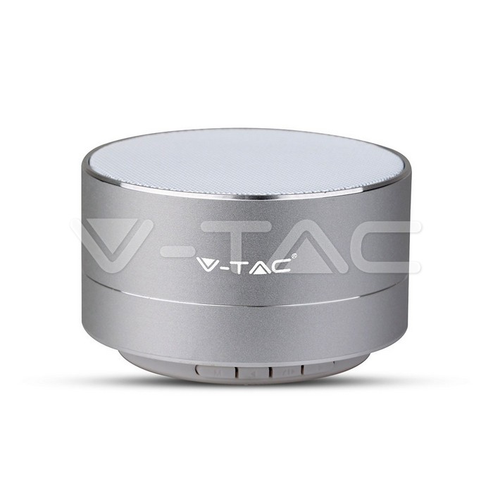 ¬[VZ15426] ALTAVOZ BLUETOOTH DE METAL MIC & TARJETA TF BATERÍA 400MAH COLOR PLATEADO