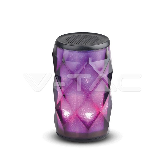 ¬[VZ15446] ALTAVOZ PORTABLE DE CRISTAL CILINDRO LED BLUETOOTH BATERÍA 1200MAH RGB