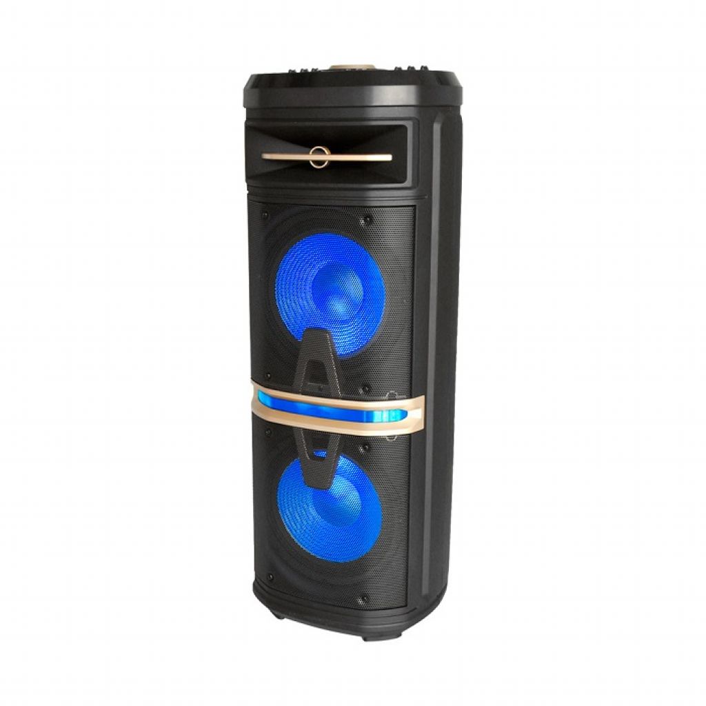 ¬[VZ15468] ALTAVOZ PORTÁTIL RECARGABLE 120W WIRELESS + MICRÓFONO CON CABLE RF CONTROL RGB 2*10 PULGADAS