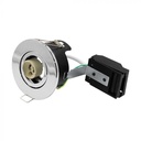 ¬[VZ15584] DOWNLIGHT PARA GU10 CON CONTRA INCENDIOS SIN CANALES INCLINABLES IP20 CROMADO