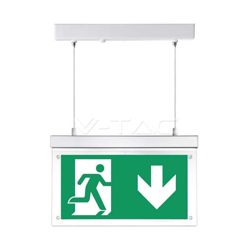 ¬[VZ16200] LUZ DE EMERGENCIA LED 2W SALIDA SUSPENDIDA EN SUPERFICIE 6000K