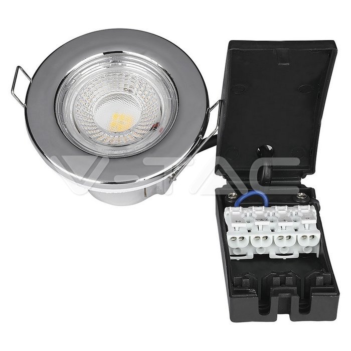 ¬[VZ16350] DOWNLIGHT LED 5W IGNÍFUGO CHIP SAMSUNG CROMO REGULABLE 3000K