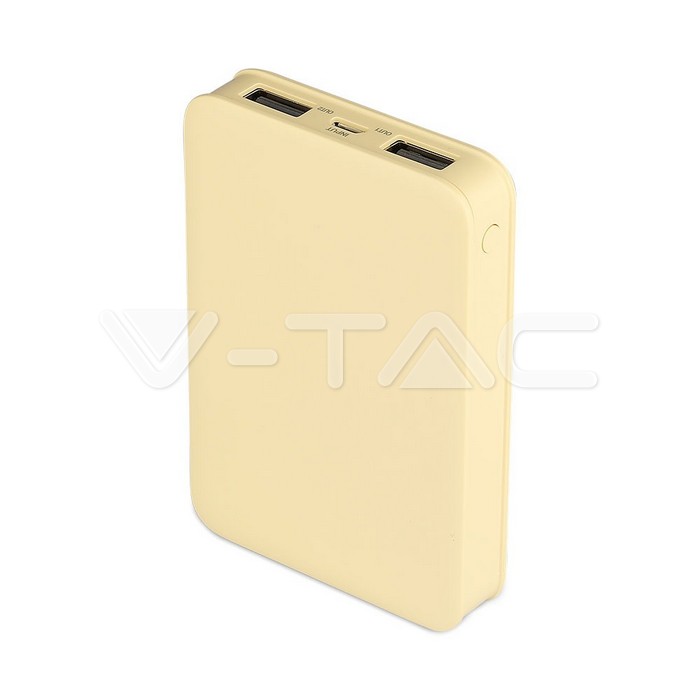 ¬[VZ16392] POWER BANK 5000MAH BATERÍA EXTERNA PORTABLE COLOR AMARILLO