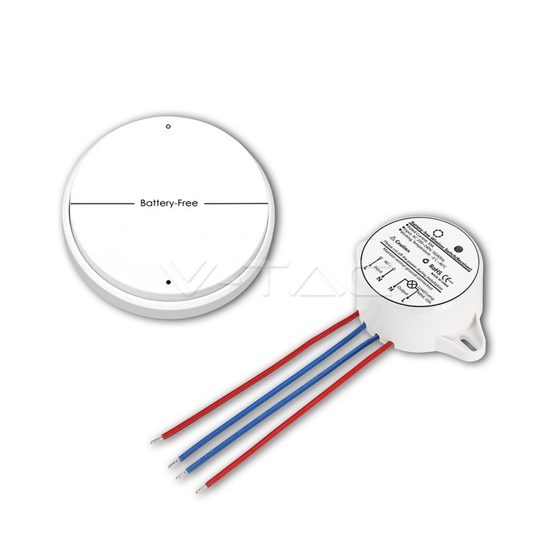 ¬[VZ16460] KIT DE INTERRUPTOR DOBLE INÁLAMBRICO SIN BATERÍA