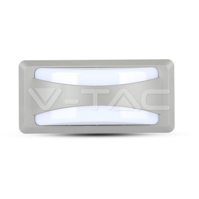 #[VZ16490] APLIQUE PARA EXTERIOR LED 12W CON MAMPARA CUERPO GRIS IP65 3000K
