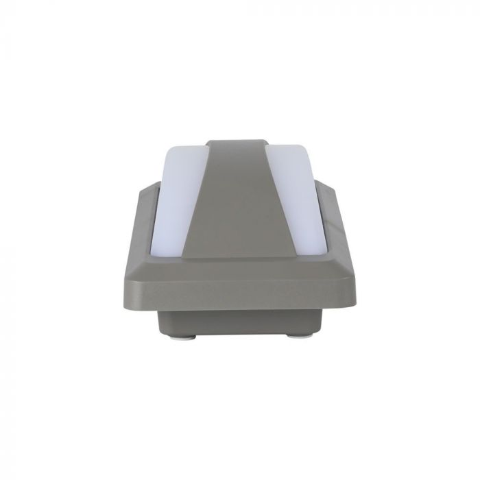 #[VZ16492] APLIQUE PARA EXTERIOR LED 12W CON MAMPARA CUERPO GRIS IP65 4000K