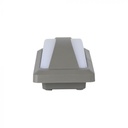 #[VZ16492] APLIQUE PARA EXTERIOR LED 12W CON MAMPARA CUERPO GRIS IP65 4000K