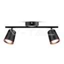 ¬[VZ16514] APLIQUE LED DE TECHO CON LÁMPARA DOBLE LED 6W CUERPO NEGRO 4000K