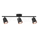 ¬[VZ16522] APLIQUE LED DE TECHO 6W TRIPLE FOCO CUERPO NEGRO 4000K