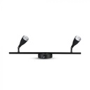 ¬[VZ16538] APLIQUE LED DE TECHO 4.5W DOBLE FOCO CUERPO NEGRO 4000K