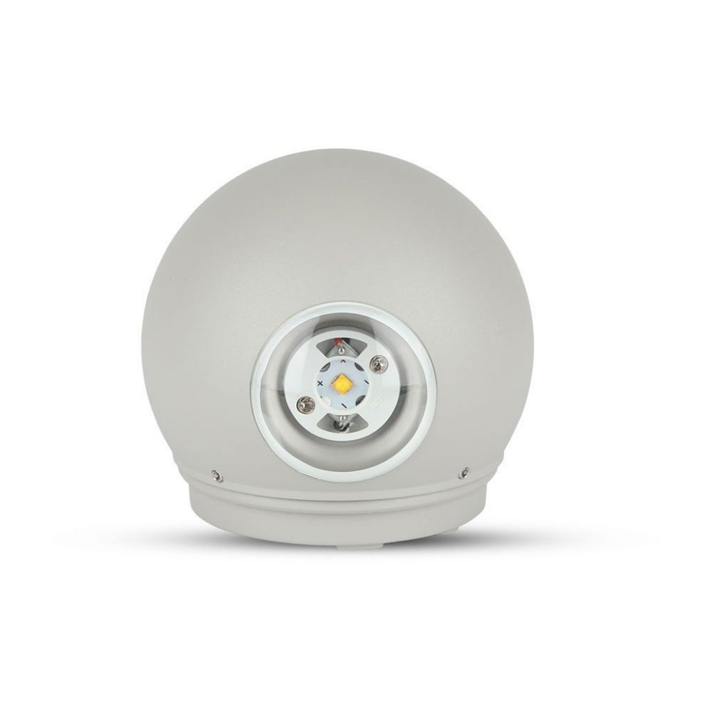 ¬[VZ16610] APLIQUE DE PARED 6W CUERPO GRIS REDONDO IP65 3000K