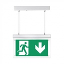¬[VZ16626] LUZ DE EMERGENCIA LED 2W DE SUPERFICIE COLGANTE CON INDICADOR DE SALIDA CARGA EN 12 HORAS 6000K