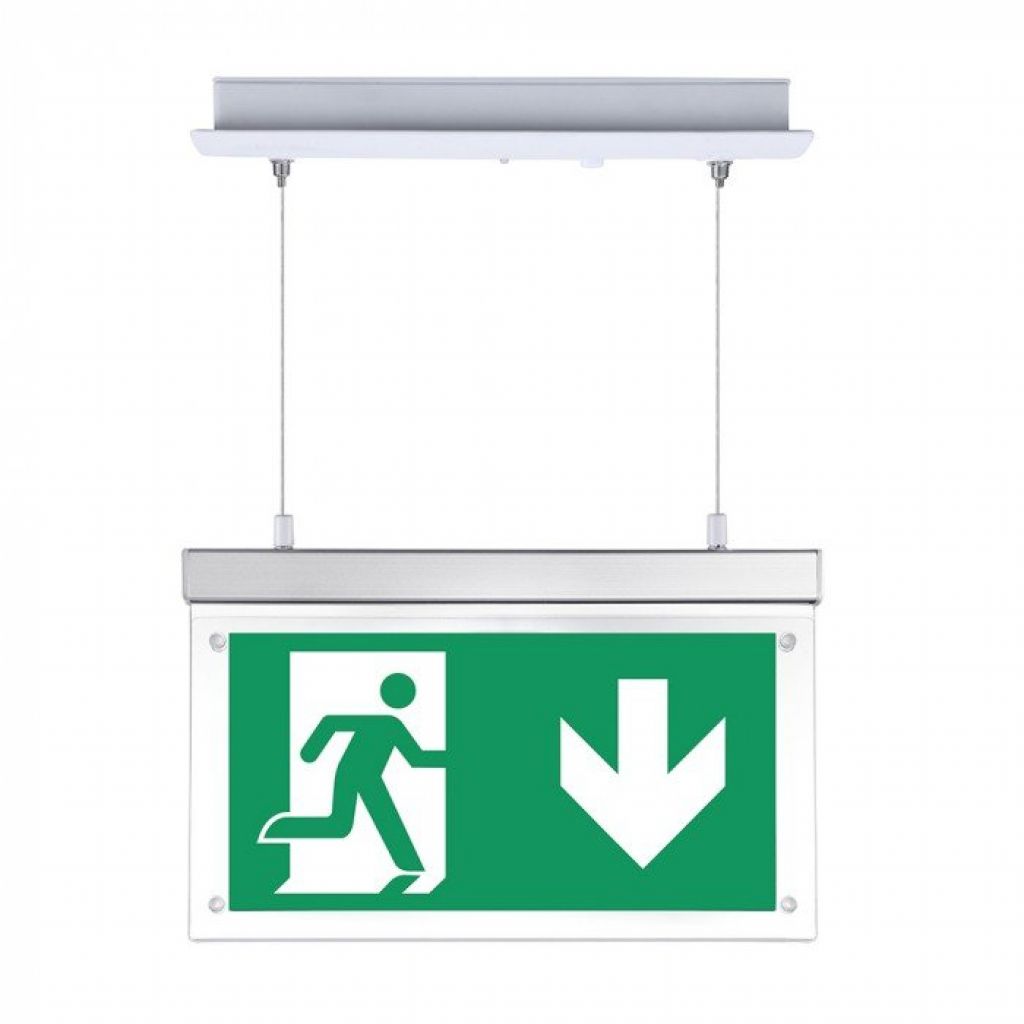 ¬[VZ16628] LUZ DE EMERGENCIA LED 2W COLGANTE CON INDICADOR DE SALIDA CARGA EN 12 HORAS 6000K
