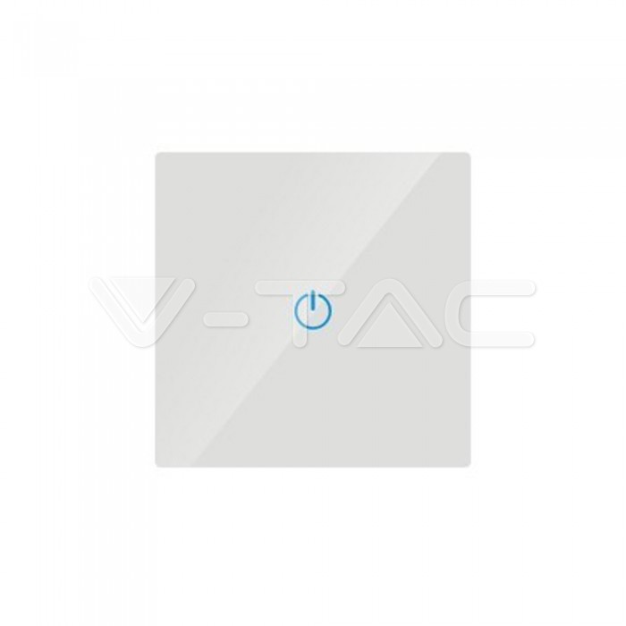 ¬[VZ16708] INTERRUPTOR TÁCTIL 1 BOTÓN CRISTAL BLANCO