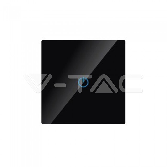 ¬[VZ16770] INTERRUPTOR TÁCTIL 1 BOTÓN CRISTAL NEGRO