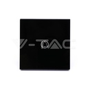 ¬[VZ16794] INTERRUPTOR TIMBRE 1 BOTÓN CRISTAL NEGRO