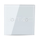 ¬[VZ16836] INTERRUPTOR TÁCTIL 2 SALIDAS WIFI COMPATIBLE CON GOOGLE HOME Y AMAZON ALEXA BLANCO