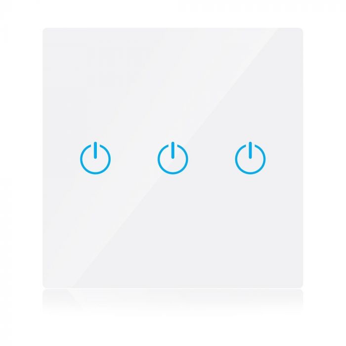 ¬[VZ16862] INTERRUPTOR TÁCTIL WIFI (3 VÍAS) BLANCO -COMPATIBLE CON ALEXA Y GOOGLE HOME-