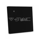 ¬[VZ16864] INTERRUPTOR TÁCTIL EU WIFI COMPATIBLE CON AMAZON ALEXA & GOOGLE HOME CUERPO NEGRO
