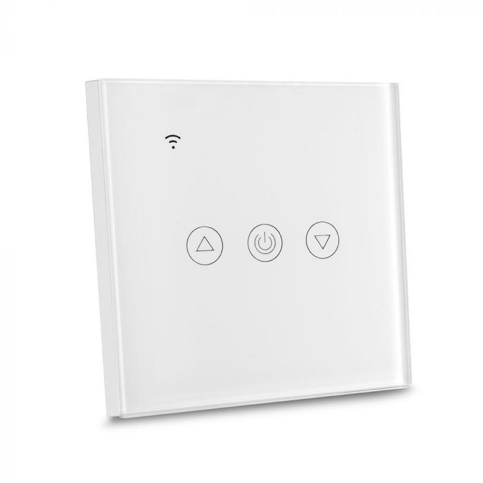 ¬[VZ16866] INTERRUPTOR TÁCTIL EU WIFI COMPATIBLE CON AMAZON ALEXA & GOOGLE HOME CUERPO BLANCO
