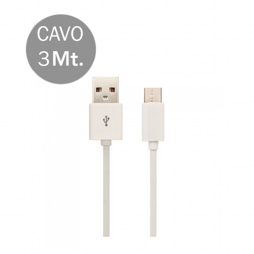 ¬[VZ16914] CABLE USB TIPO C 3M BLANCO