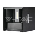 ¬[VZ17060] APLIQUE DE PARED LED 12W CHIP BRIDGELUX CUERPO NEGRO CUADRADO 4000K