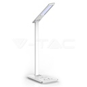 ¬[VZ17202] LÁMPARA SOBREMESA LED 5W CARGADOR INALÁMBRICO CUADRADO CUERPO BLANCO CCT