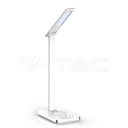¬[VZ17206] LÁMPARA DE MESA LED 5W CARGADOR INALÁMBRICO CUADRADO CUERPO BLANCO CCT