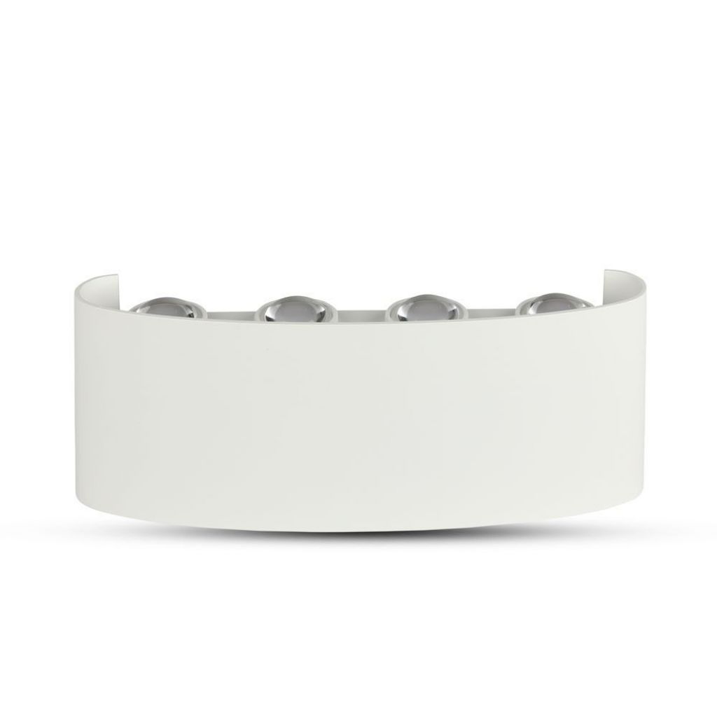 ¬[VZ17234] APLIQUE DE PARED LED 8W ARRIBA-ABAJO CUERPO BLANCO IP54 3000K