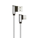 ¬[VZ17278] CABLE USB 1M. TIPO C GRIS DIAMOND SERIES