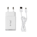 ¬[VZ17294] CARGADOR TIPO C Y USB CABLE BLANCO