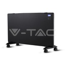 ¬[VZ17328] RADIADOR CONVECTOR DE CRISTAL 2000W NEGRO IP24 RF PANTALLA LCD DISPLAY & RUEDAS
