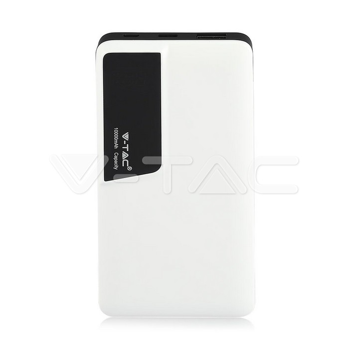 ¬[VZ17740] POWER BANK 10000MAH CON PANTALLA DIGITAL & USB TIPO C BLANCO
