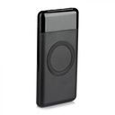 ¬[VZ17810] WIRELESS POWER BANK 10000 MAH WITH DUAL USB+TIPO C PANTALLA LED NEGRA