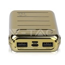¬[VZ17816] POWER BANK 20000 MAH DUAL USB+TIPO C DORADO
