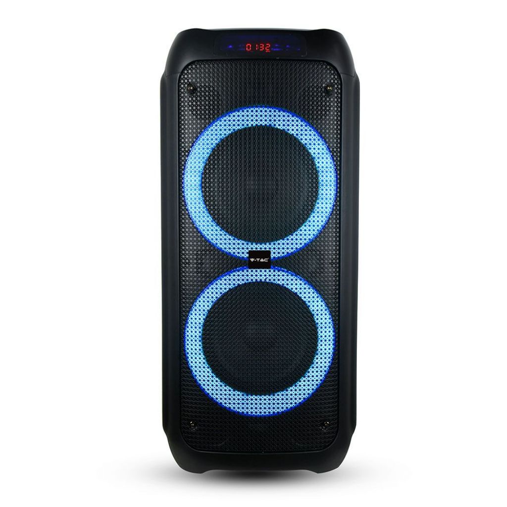 ¬[VZ17960] ALTAVOZ DE CARRO RECARGABLE 40 W CON UN MICRÓFONO CON CABLE CONTROL DE RF RGB 2 * 8 PULGADAS