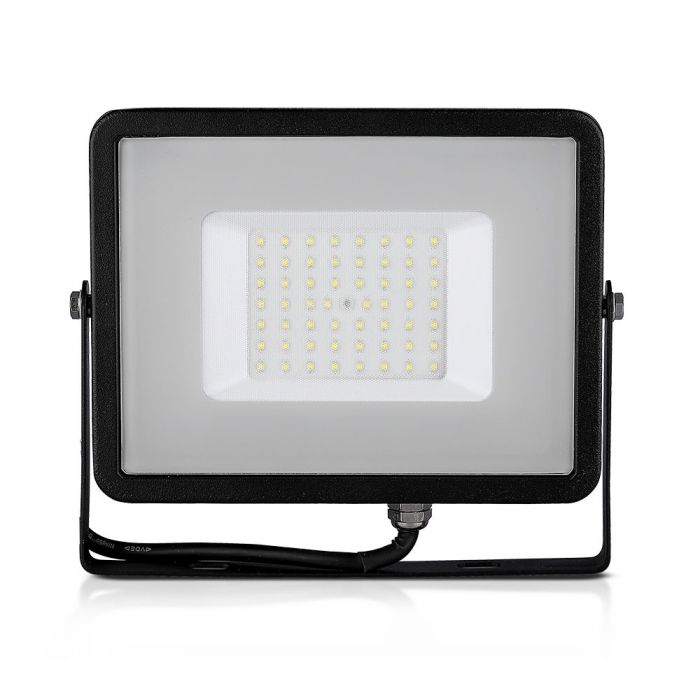 ¬[VZ1902] PROYECTOR LED 50W SMD CHIP SAMSUNG Y CABLE 1M CUERPO NEGRO 6400K