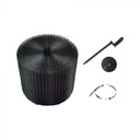 ¬[VZ20694] ALAMBRE DE HIERRO RECUBIERTO DE PVC DE MALLA NEGRA CON GANCHO DE NYLON Y BRIDAS DE ACERO INOXIDABLE