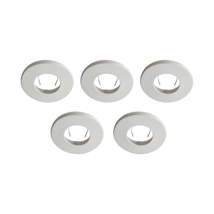 ¬[VZ22554] EMBELLECEDOR PARA DOWNLIGHT CON CLASIFICACIÓN CONTRA INCENDIOS PUSH & LOCK BLANCO IP20 (5 UNID.S/PACK)