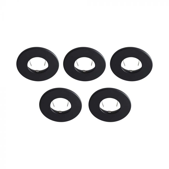 ¬[VZ22556] EMBELLECEDOR PARA DOWNLIGHT CON CLASIFICACIÓN CONTRA INCENDIOS PUSH & LOCK NEGRO IP20 (5 UNID.S/PAQUETE)