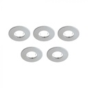 ¬[VZ22570] EMBELLECEDOR PARA DOWNLIGHT IGNÍFUGO PUSH & LOCK CROMADO IP65 5 UNID.S/PACK