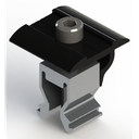 ¬[VZ23504-B] ABRAZADERA MEDIA NEGRA DE 30 MM - ALUMINIO 605-T5 Y SS | ABRAZADERA INTERMEDIA DE ALUMINIO 30MM NEGRA