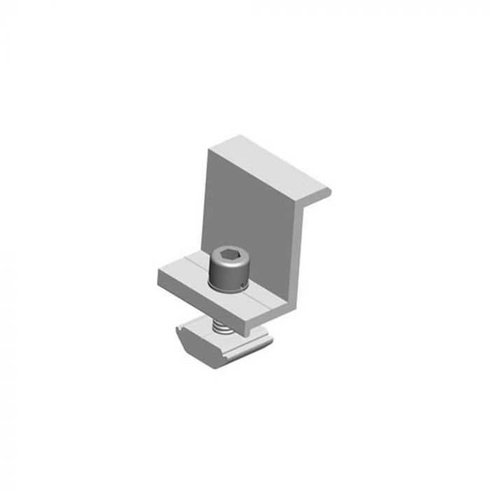 ¬[VZ23574] ABRAZADERA EXTREMO PLATA 30MM ALUMINIO 605 T5 & SS