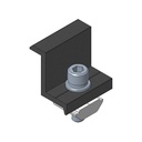 ¬[VZ23574-B] ABRAZADERA EXTREMA NEGRA DE 30 MM - ALUMINIO 605-T5 Y SS | ABRAZADERA DE EXTREMO DE ALUMINIO DE 30MM NEGRA