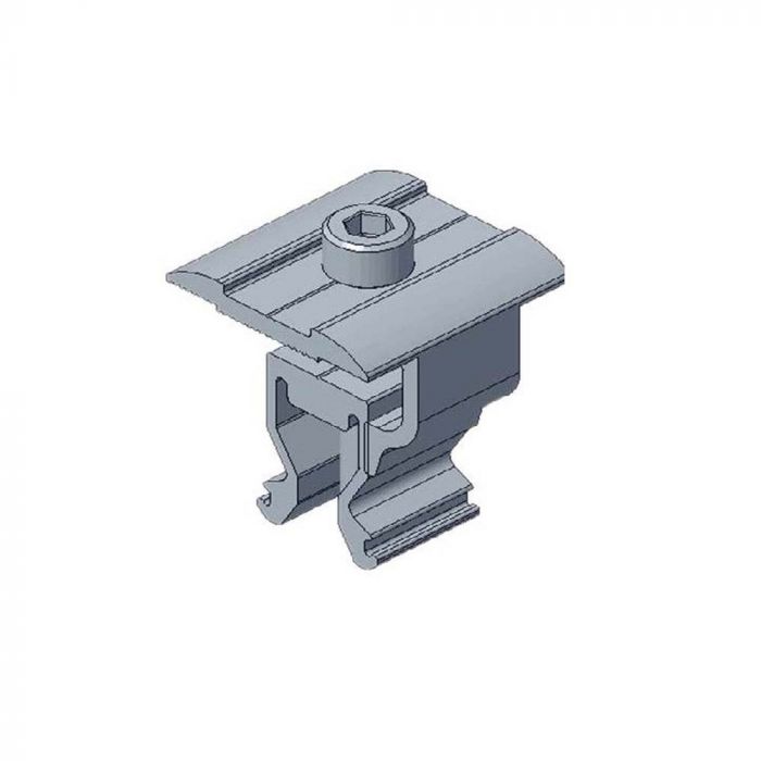 ¬[VZ23586] ABRAZADERA UNIVERSAL DE ALUMINIO 35-46 MM ANODIZADO PLATEADO