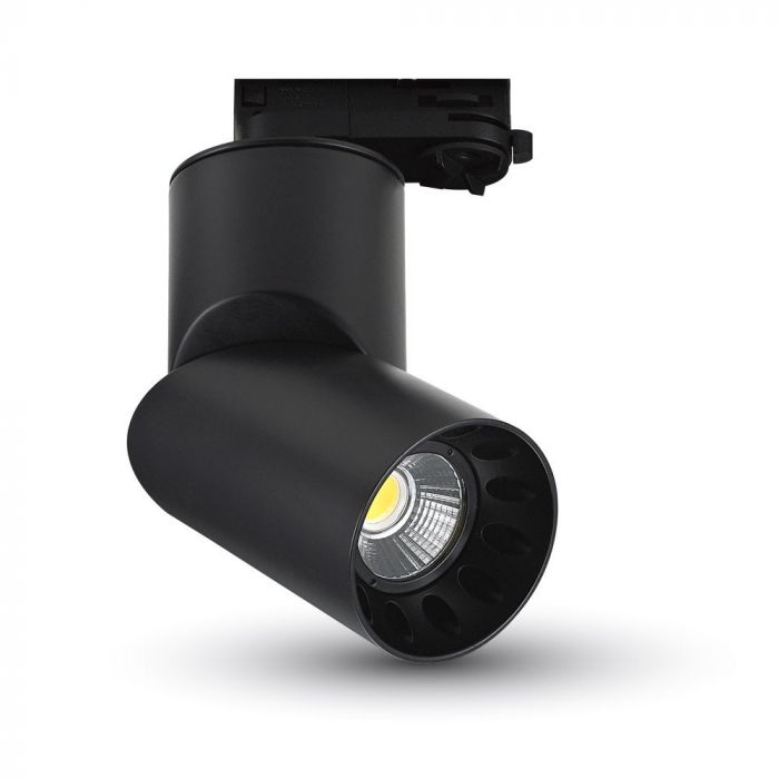 ¬[VZ2404] FOCO DE CARRIL LED 23W CUERPO NEGRO REDONDO 6000K