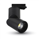 ¬[VZ2404] FOCO DE CARRIL LED 23W CUERPO NEGRO REDONDO 6000K
