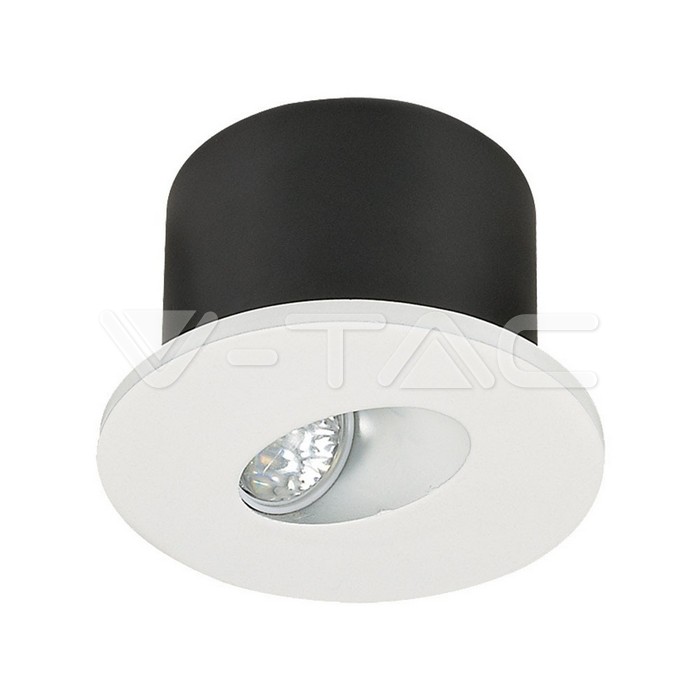 ¬[VZ2414] BALIZA DE PELDAÑO LED REDONDA 3W LUZ OBLICUA IP20 3000K